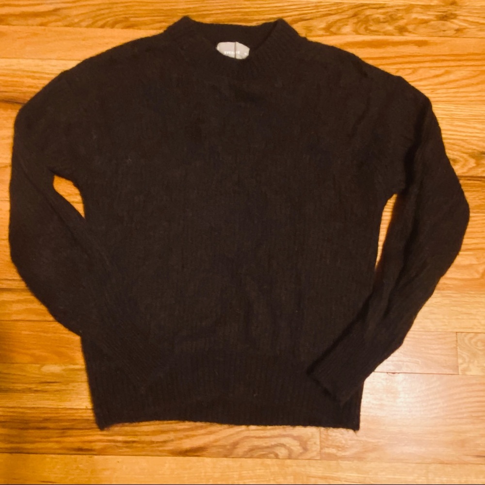 Everlane Alpaca Brown Crew Neck Sweater Size XS EUC